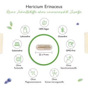 Hericium Erinaceus Intenso Pilz - 180 Kapseln – Bild 6